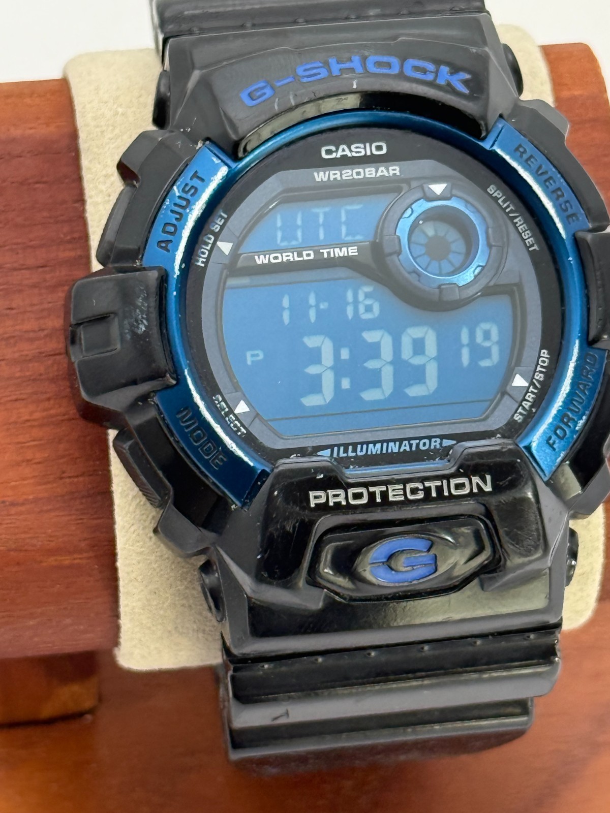 Casio G-Shock G-8900A-1CR 52mm Black Blue Digital Sport Watch