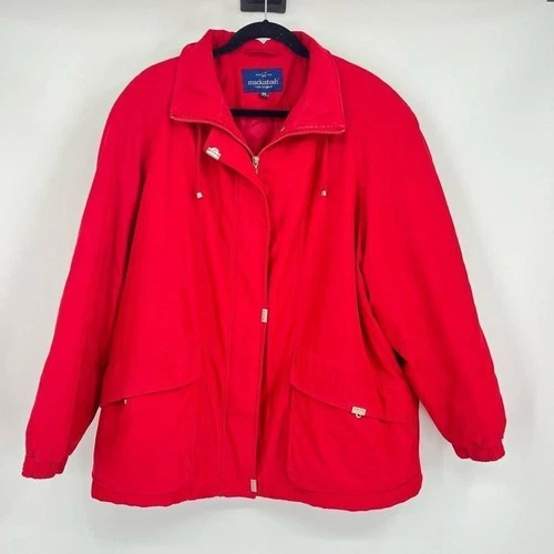 Mackintosh New England Parka Jacket Full Zip Red Long Sleeves Men's 2X Winter - product listing photo