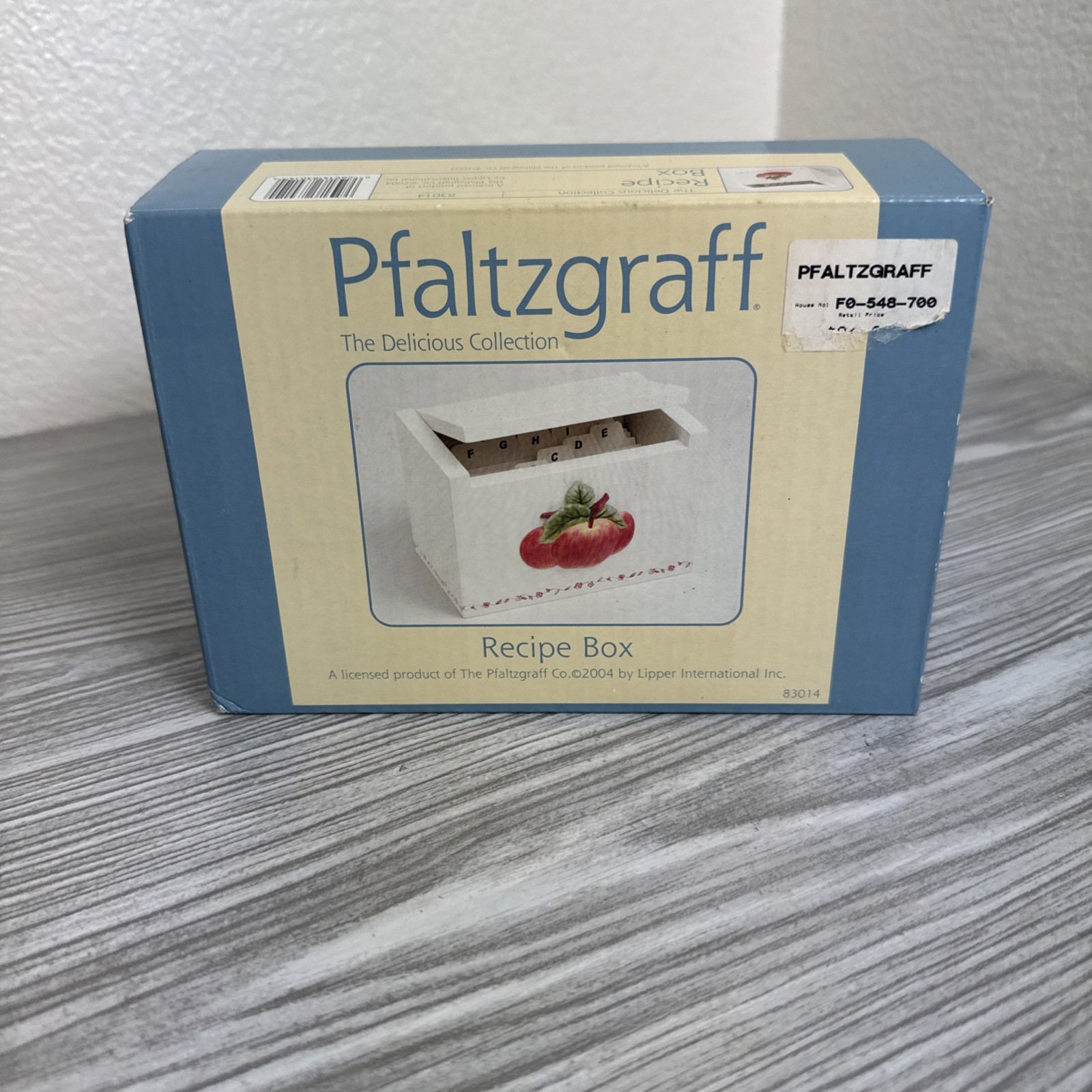 Pfaltzgraff "The Delicious Collection" Recipe Wood Box RARE