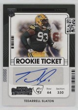 2021 Panini Contenders Rookie Ticket Tedarrell Slaton #222 Auto 00jz