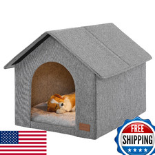 Indoor Dog House with Washable Plush Cushion - Medium Size, Suitable for Dogs 