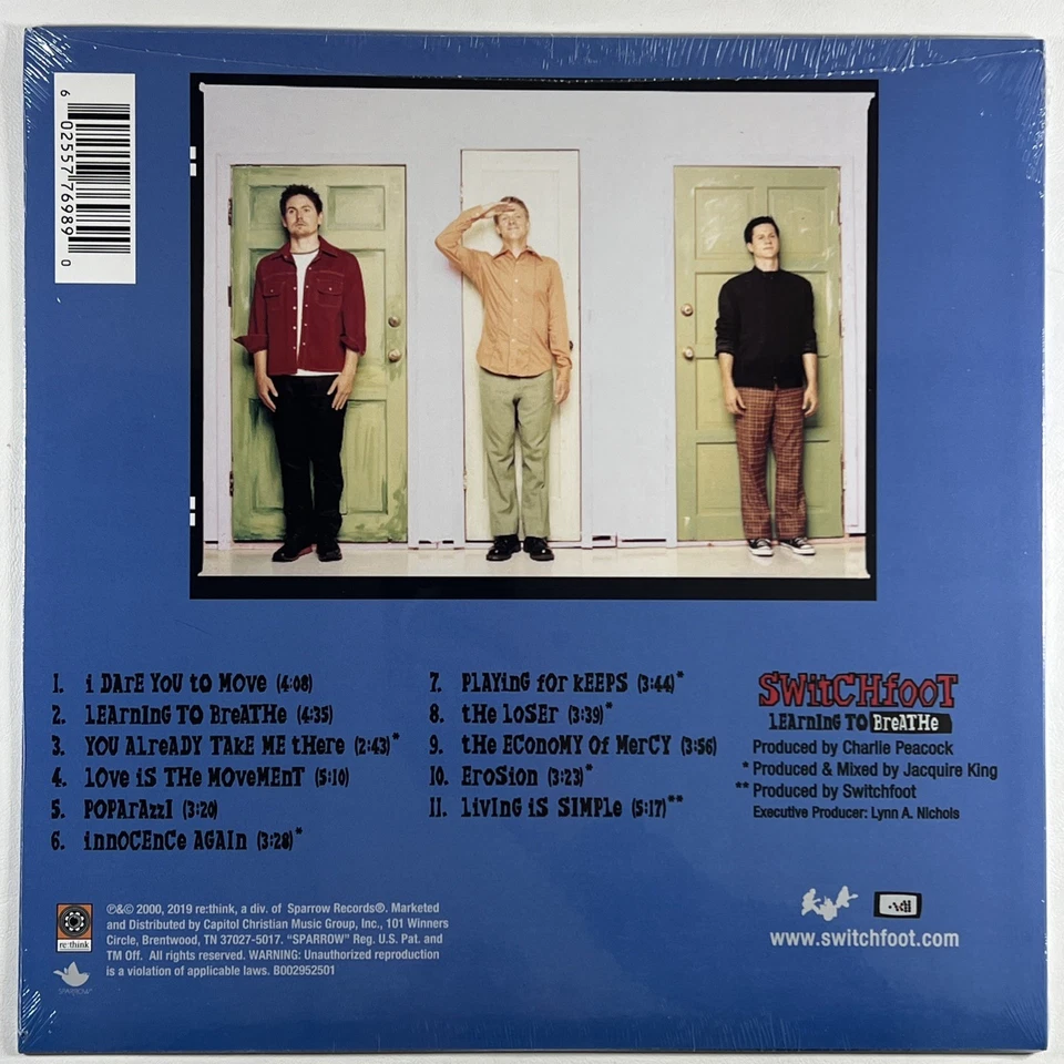 Switchfoot “Learning To Breathe” LP/re:think (Sealed) Ltd Ed Reissue White 2019 - Image 2 of 2