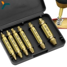 Damaged Screw Extractor Set HSS Drill Bit Easy Out Broken Bolt Stripped Remover.