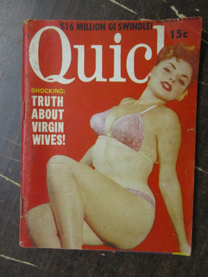 QUICK NEW WEEKLY MAGAZINE MARCH 1956 BOBBI GRANT VOL. 1 NO. 10 VINTAGE DIGEST