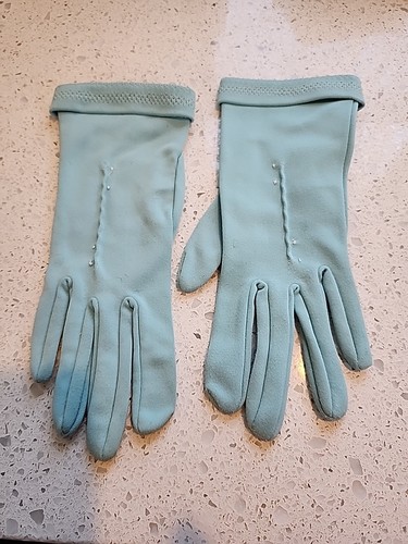 Lot de 9 paires de gants femme vintage rose noir aqua blanc lavande occasion - Photo 6/24