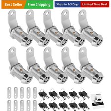 10 Pack Cabinet Lock with Keys, RV Storage Locks, 7/8  Tubular Cam Lock Keyed...