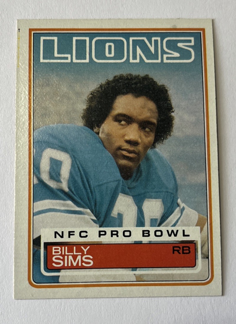 1983 Topps #70 Billy Sims Detroit Lions FREE SHIPPING