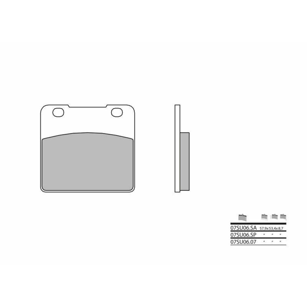 Brembo Organic Brake Pads 07SU0607 For Motorcycle Scooter Parts