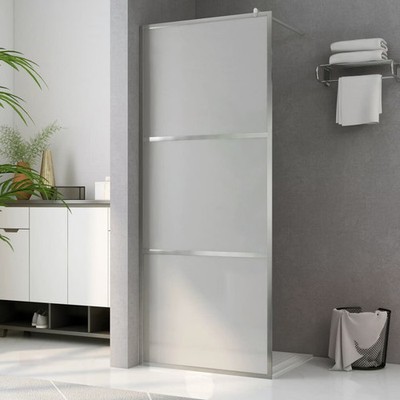 Walk-in Shower Wall with Whole Frosted ESG Glass 39.4''x76.8
