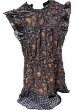 Ruffle Sleeve Lightweight Dress With Pockets Womens Size Small 