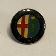 Alfa Romeo Classic Car Automobile Logo Enamel Lapel Pin VTG