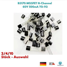 BS170 MOSFET N-Channel 60V 500mA TO-92 – Menge wählbar (2–10 Stück)