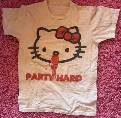Vintage Hello Kitty Andrew W.K party hard tour shirt 2010 Y2K Warped Tour Vans 