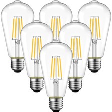 Dimmable Vintage Led Edison Bulbs 5w Equivalent 60w 500lm Warm White Light 2700k