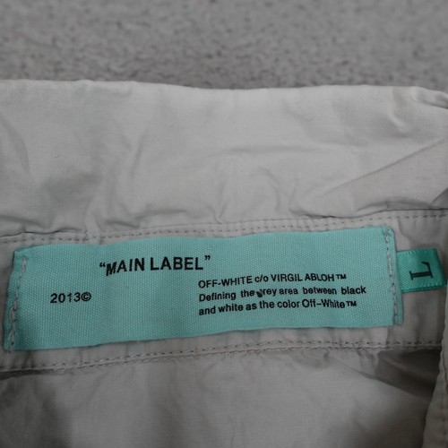 Off White Shirt Mens Large Gray Main Label Arrow 2019 Spring Summer Graphic Logo - Picture 3 of 15