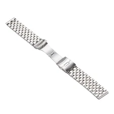 Silver 20mm Width Watch Band Strap Bracelet Link Solid Watchband Replacement mm
