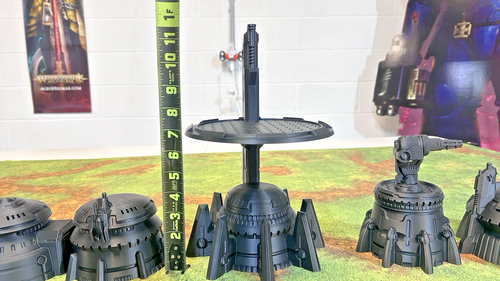 Tabletop Terrain: 9 pcs: Xenos Buildings/Guns - Great for Warhammer 40K/KillTeam - Picture 5 of 21
