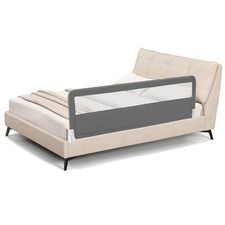 BABY JOY 71" Extra Long Toddler Bed Rails Gray Swing Down Guard R031