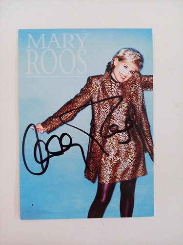 Mary Roos - - original Autogramm - ca. 15x10cm - Autogrammkarte