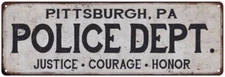 PITTSBURGH, PA POLICE DEPT. Home Decor Metal Sign Gift 106180012054
