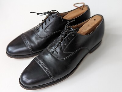 Peal and Co. Made in England 4 Brooks Brothers Cap Toe Black  display picture 2