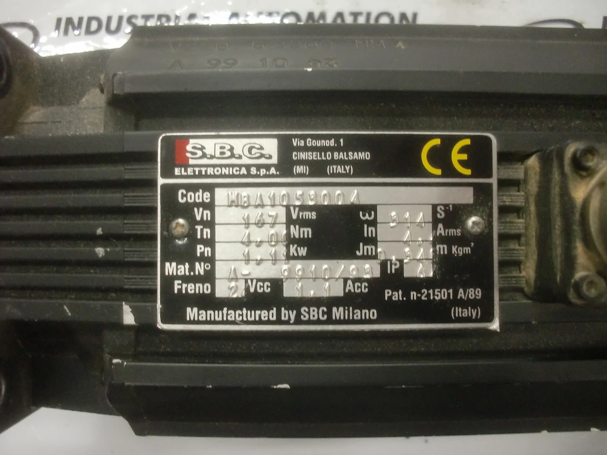 SBC SERVO MOTOR MBA1053004 | eBay