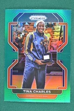 TINA CHARLES 2022 Panini Prizm WNBA GREEN Connecticut Sun #200