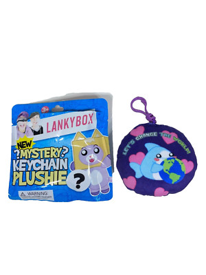 LankyBox Mini Keychain Plushie THICC SHARK Lets Change The World Plush Clip On