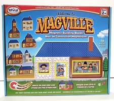 Welcome to Magville- Magnetic Building Block Set- NIB Popular Playthings