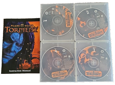 Planescape: Torment (PC, 1999) 4-Disc Set  w/ Manual