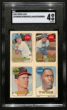 1969 Topps 4 in 1 Jim LeFebvre John Purdin Bob Dillman John Roseboro SGC 4 7583