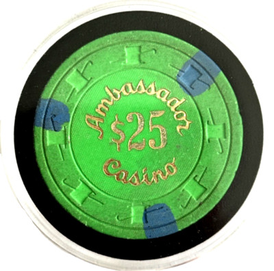 Casino Chip, Ambassador Casino $25 Las Vegas Casino Legends Hall of Fame