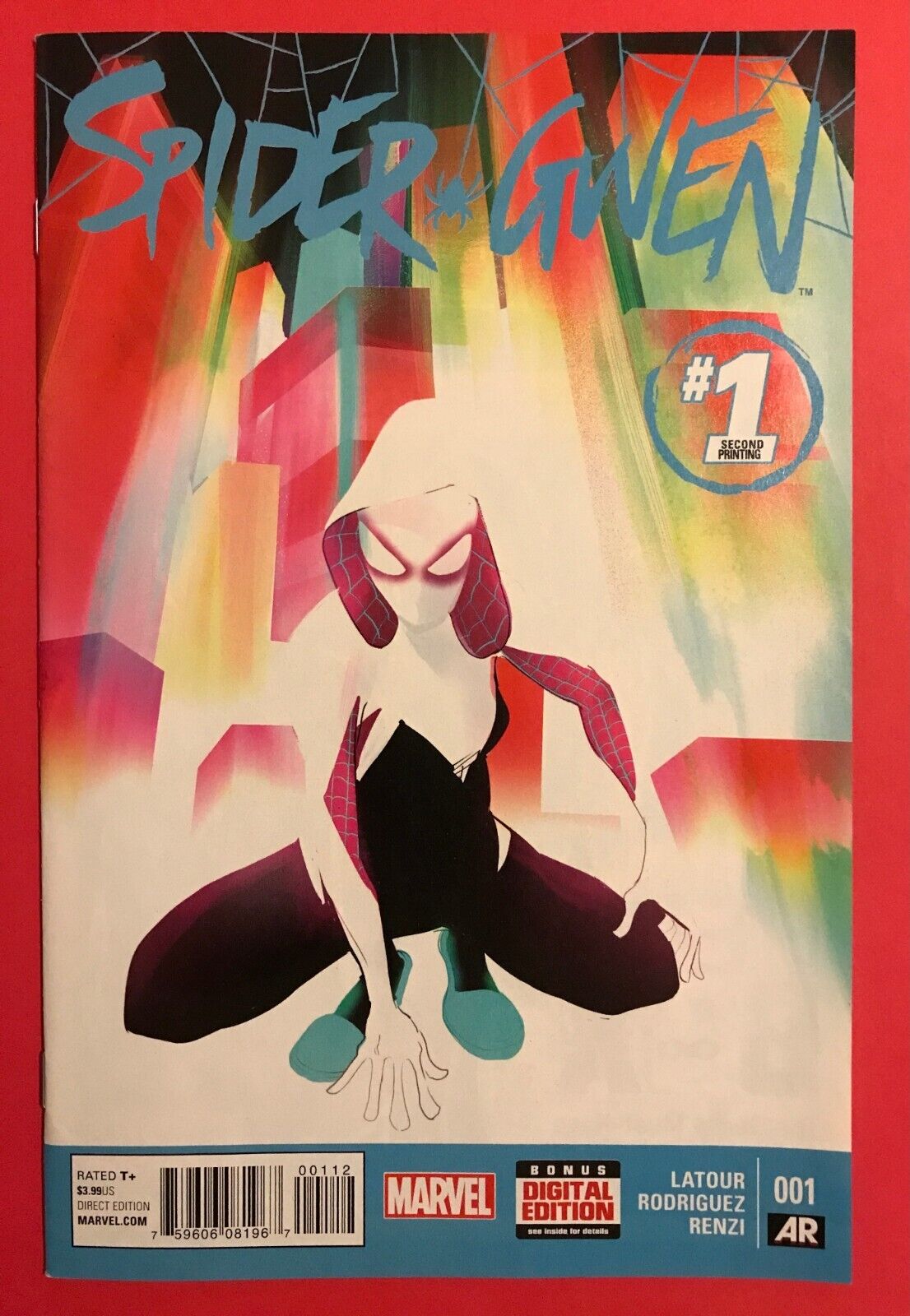SPIDER-GWEN (Vol. 1) Issue # 1 Robbi Rodriguez 2nd Print Marvel 2015 FN/VF (7.0)