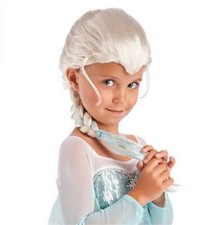 DISNEY STORE FROZEN Princess Elsa Ice Queen Dress Up Wig Hair for Girls Costume