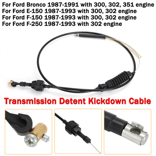 Transmission Detent Kickdown Cable For Ford AOD Ford 19871993 Repl