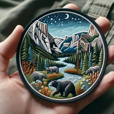 Yosemite National Park Patch Iron-On Applique Nature Badge Souvenir