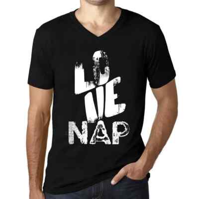 Herren Grafik T-Shirt V-Ausschnitt Liebesnickerchen   Love Nap