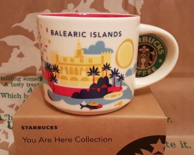 Starbucks Coffee Mug/Becher BALEARIC ISLANDS, YAH, NEW in original Box!