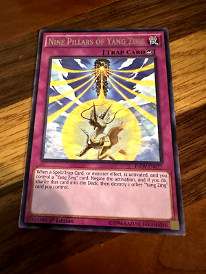 Yu-Gi-Oh! - Nueve Pilares De Yang Zing (INOV-EN077) - Tarjeta De Trampa - Raro - 1ª Edición - Adulto - Carta Individual