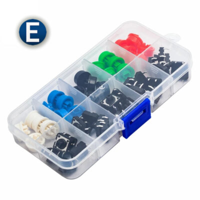 25pcs Tactile Push Button Switch Momentary Micro switch button + 25pcs Tact Caps