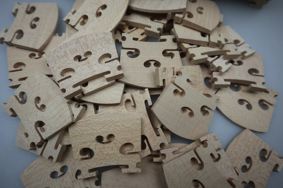 30 piezas Buen puente para violas de 15" y 16", ancho de pies 46 mm y 48 mm, piezas de viola Foto 3 de 4