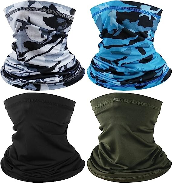 4 PCS Gator Face Mask - Unisex Reusable Cloth Neck Gaiter
