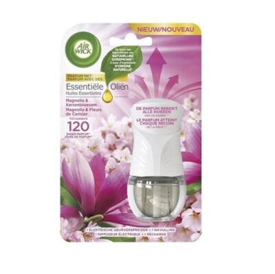 6x Airwick Starter Set-elektr. Diffusor+19 ml Nachfüllung Magnolie & Kirschblüte
