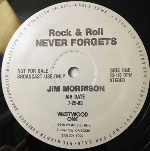 Jim Morrison The Doors Rock Never Forgets Westwood One 5x LP Promo Set Wax = NM! - Picture 5 of 5