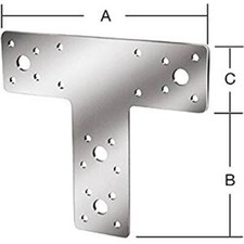 Flachverbinder T 160x98x45mm