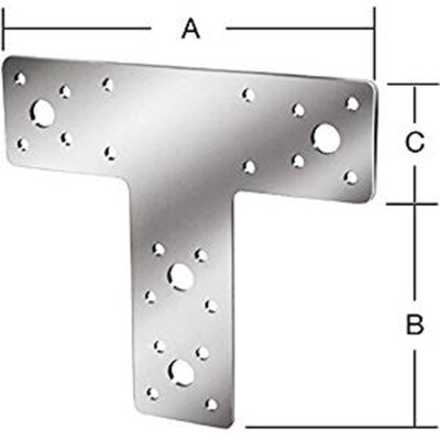 Flachverbinder T 160x98x45mm