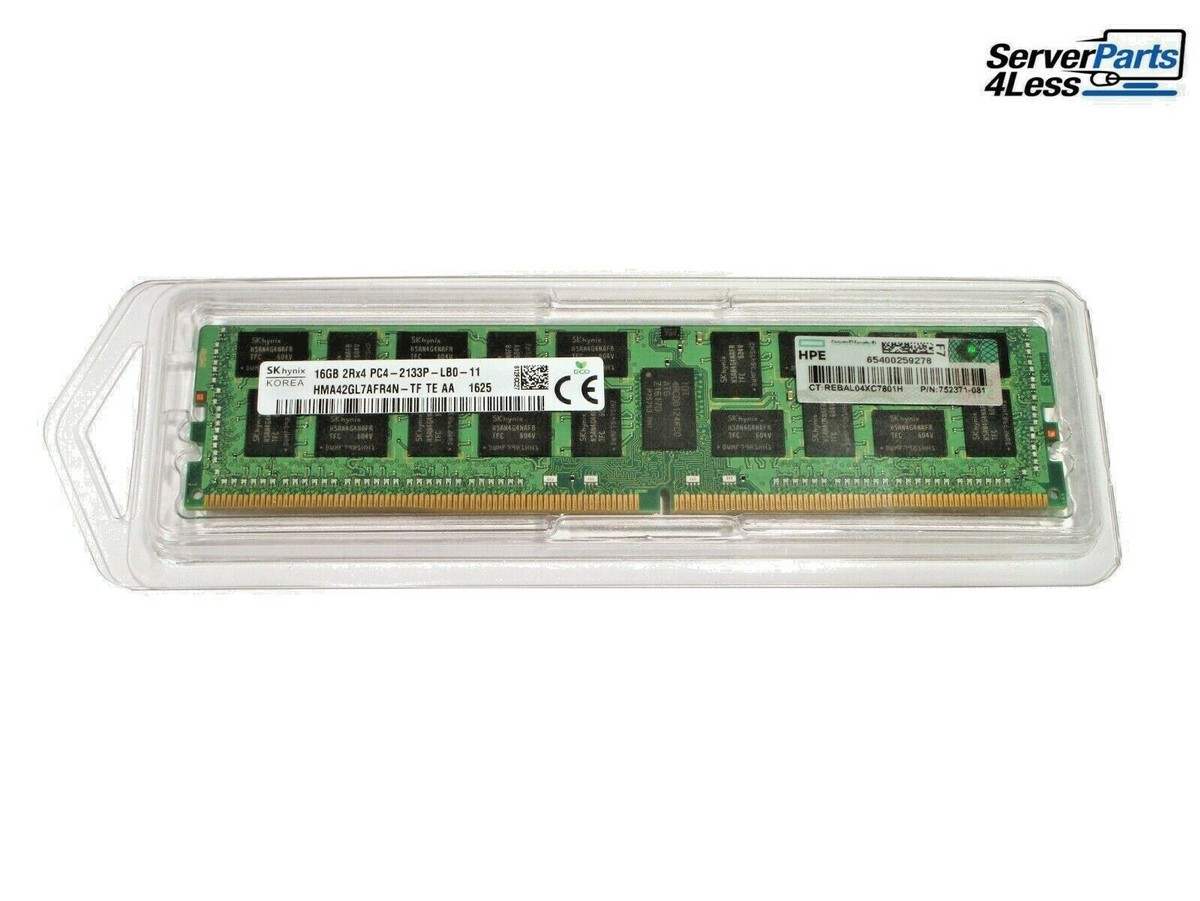 752371-081 HPE 16GB DDR4 2RX4 PC4-2133 REG RAM Memory 774173-001