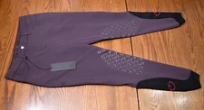 Cavalleria Toscana NEW knee patch breeches dark purple IT 42 28 30 $345