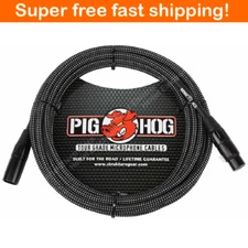 Pig Hog PHM20BKW XLR High Performance Black & White Microphone Cable 20 Foot Ft