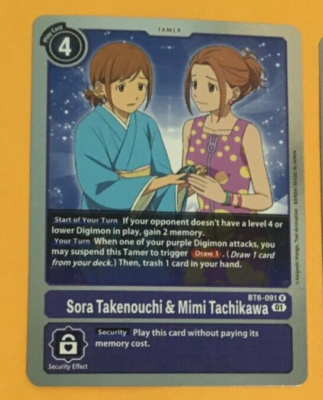 Sora Takenouchi & Mimi Tachikawa BT6-091 R Digimon CCG| Double